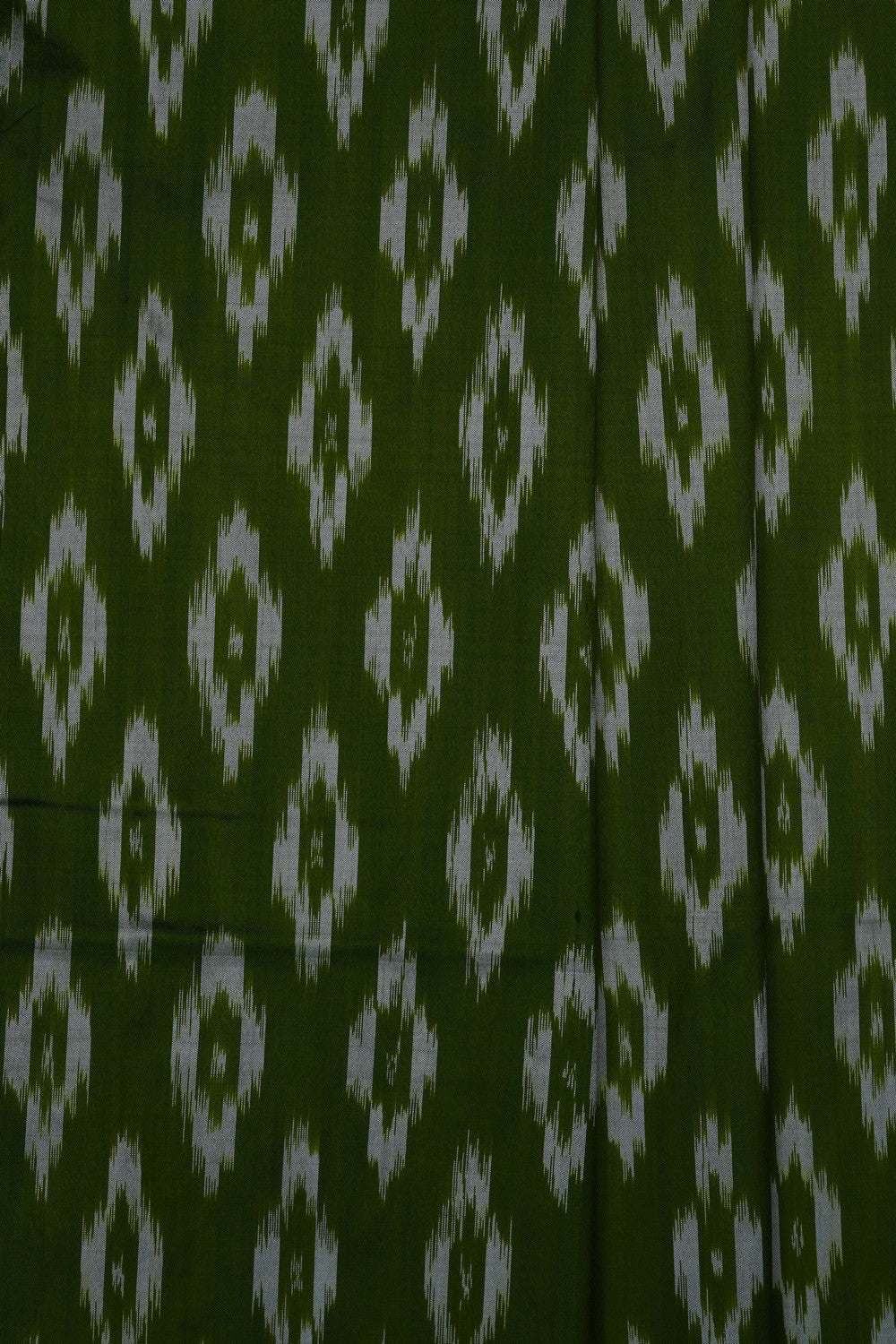 Image of Green Pochampally Ikat Silk Saree