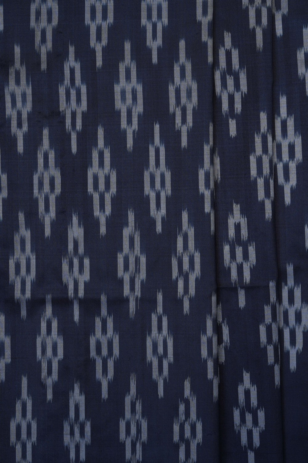 Image of Grey Pochampally Ikat Silk Saree