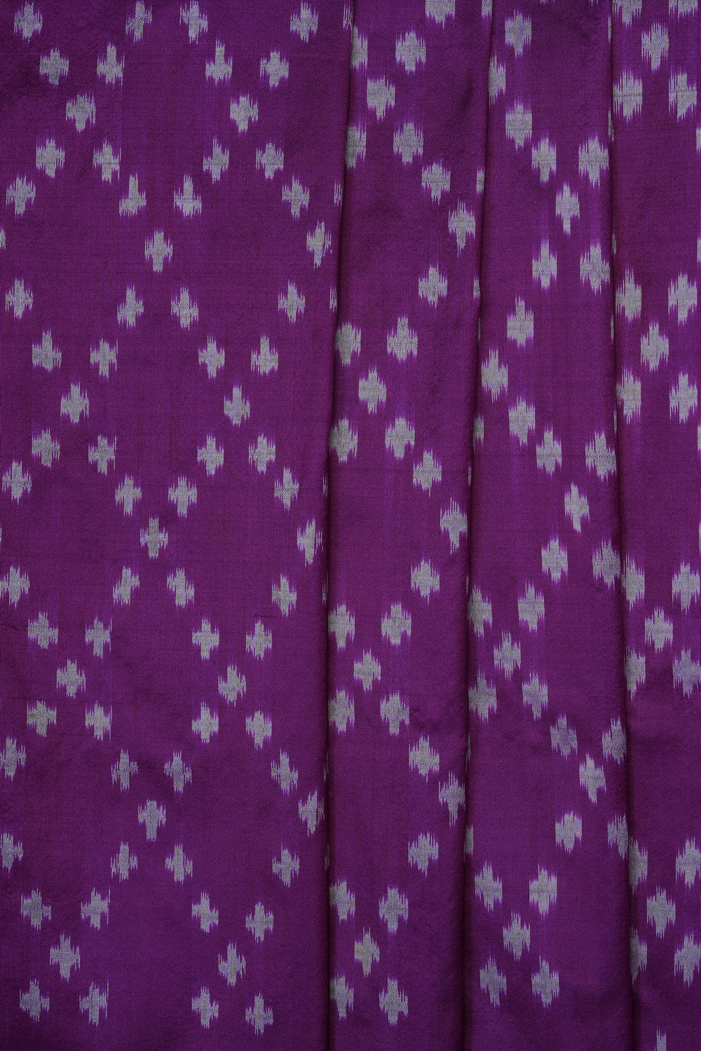 Image of Purple Pochampally Ikat Silk Saree