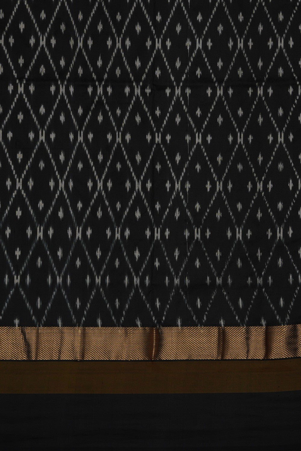 Image of Ivory Cream Pochampally Ikat Silk Saree
