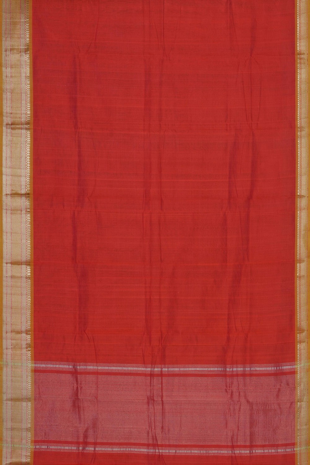 Image of Red Mangalgiri Saree