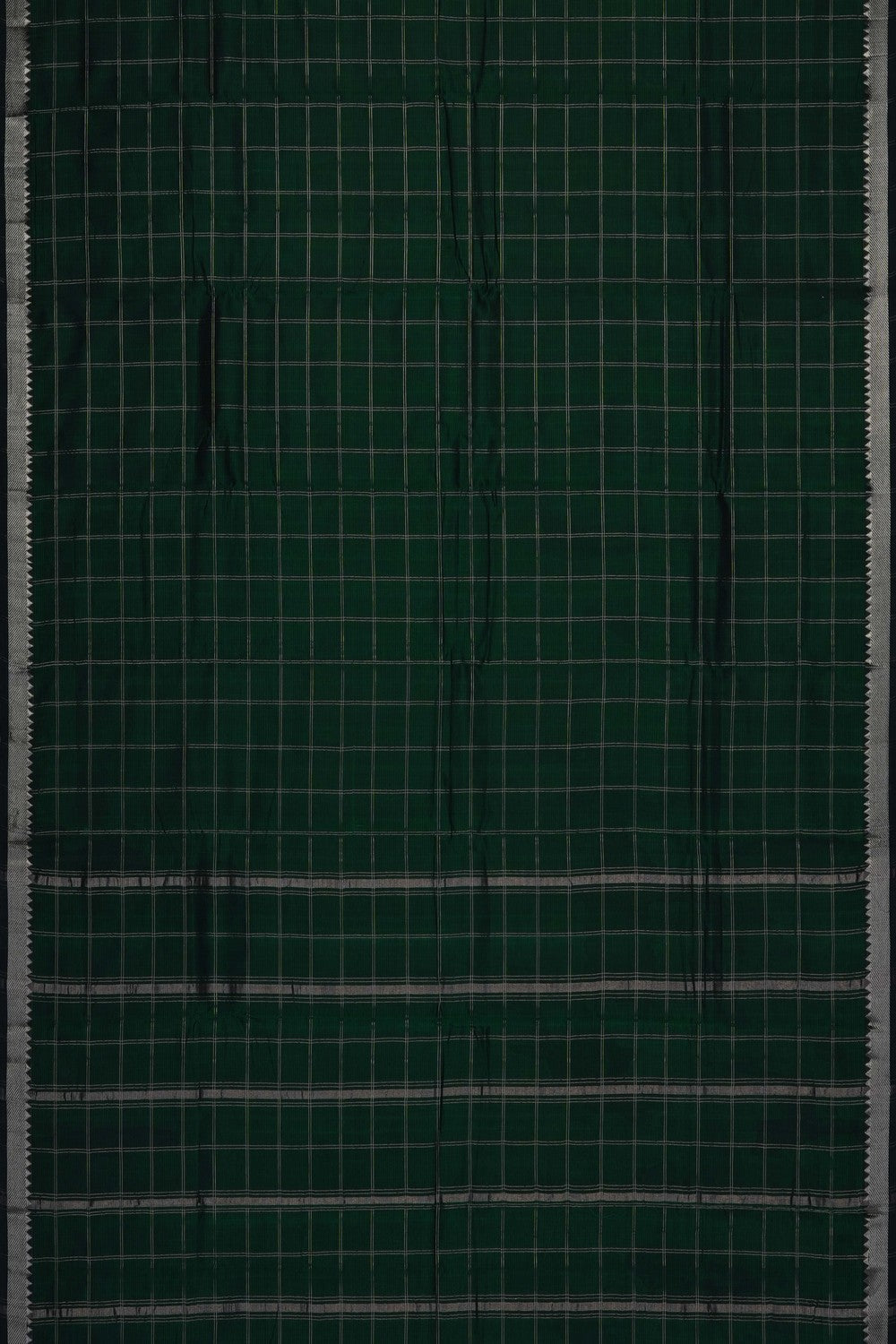 Image of Bottle-Green Mangalgiri Saree