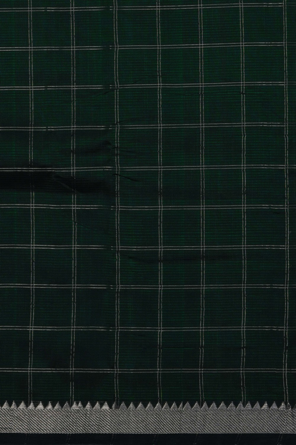 Image of Bottle-Green Mangalgiri Saree