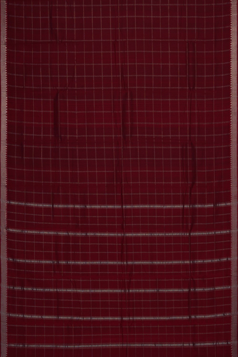 Image of Red Mangalgiri Saree