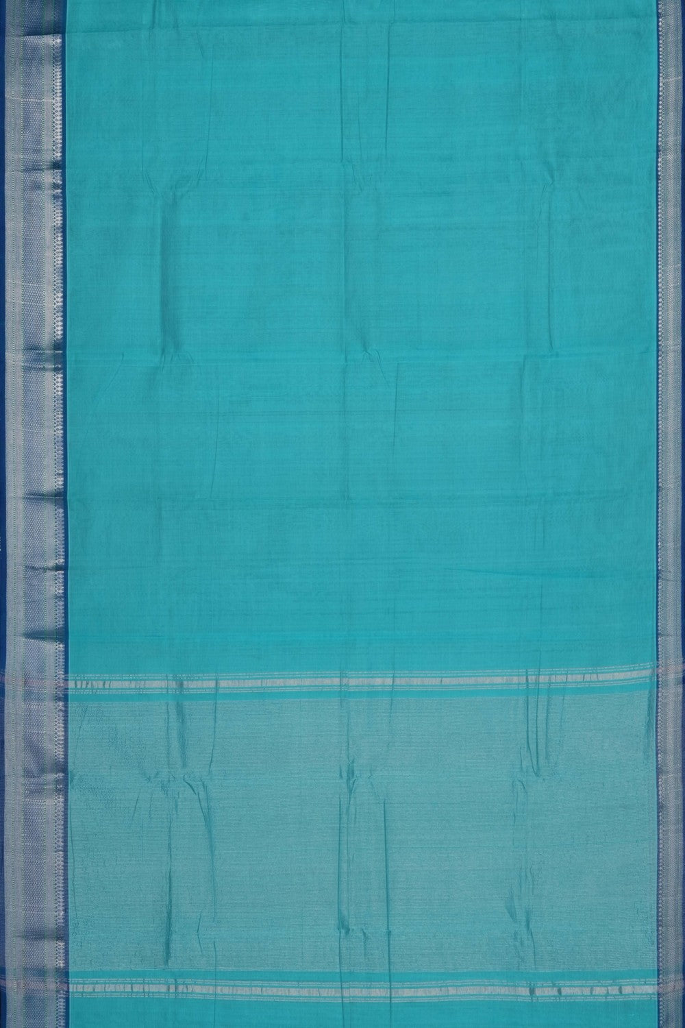 Image of Sea Blue Mangalgiri Saree