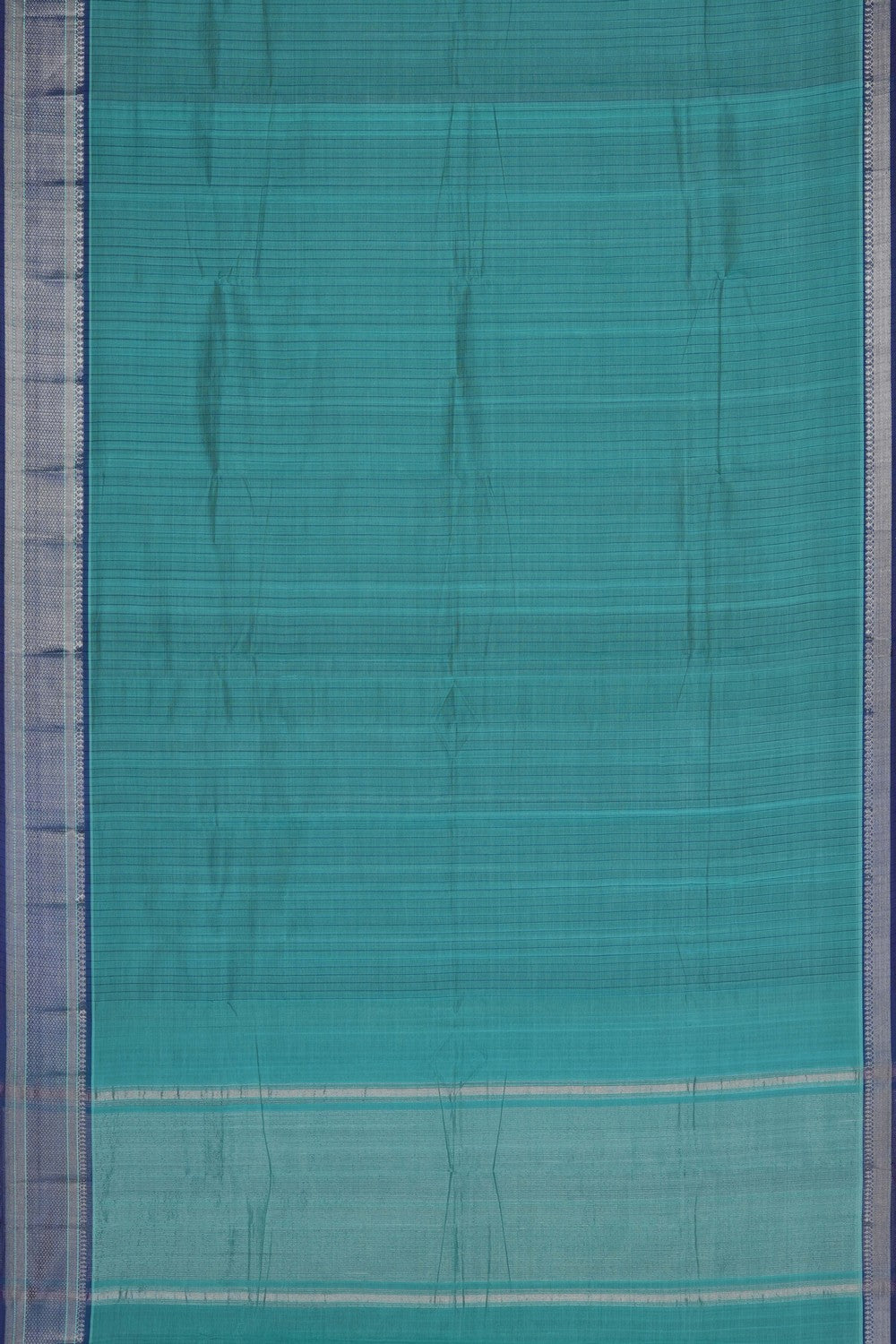 Image of Aqua-Blue Mangalgiri Saree