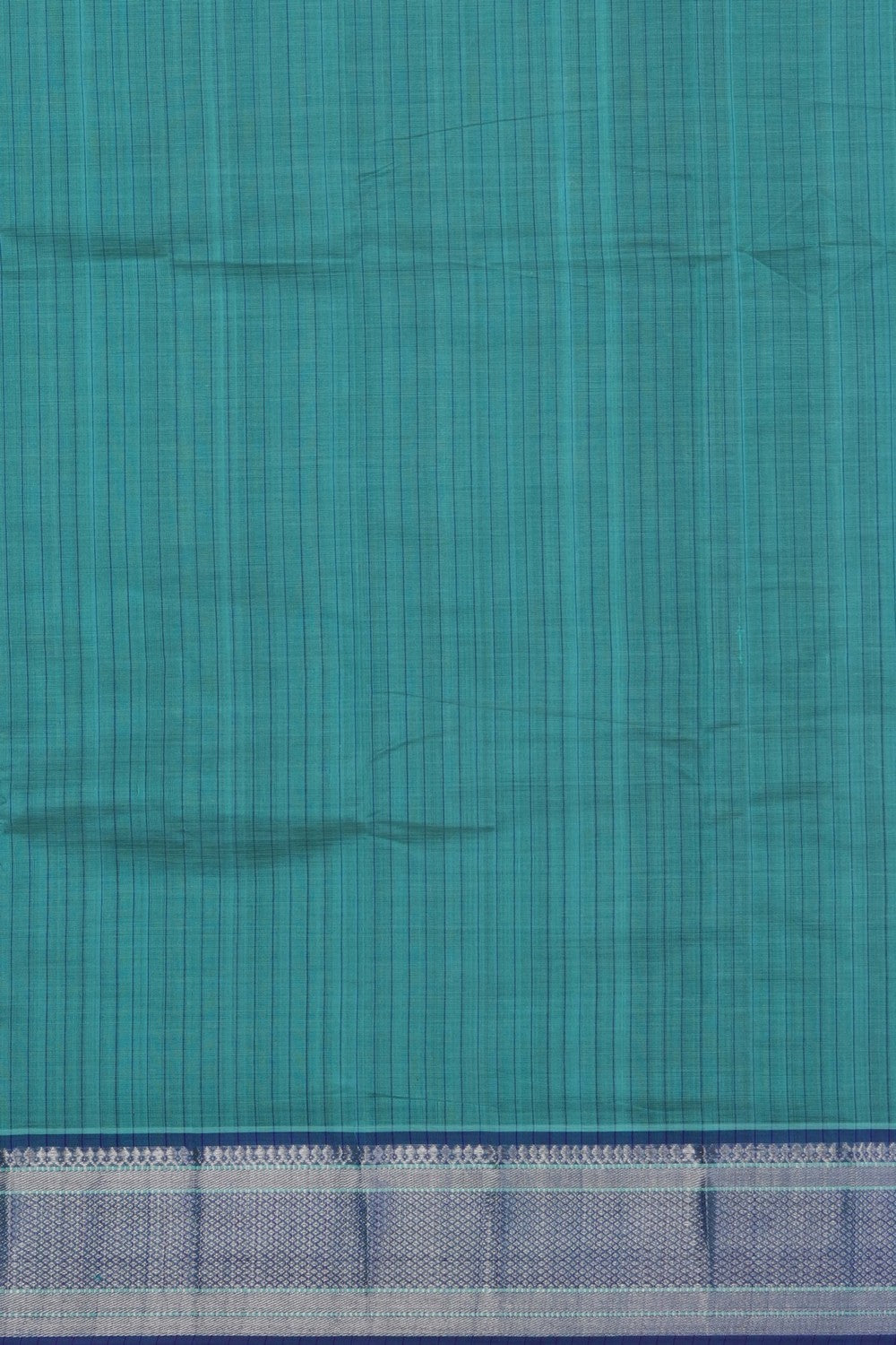 Image of Aqua-Blue Mangalgiri Saree