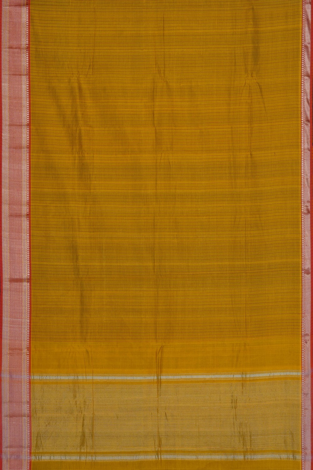 Image of Yellow Mangalgiri Saree