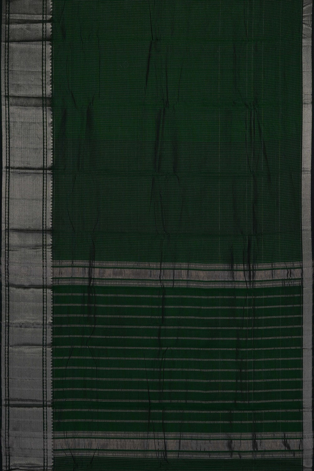 Image of Bottle-Green Mangalgiri Saree