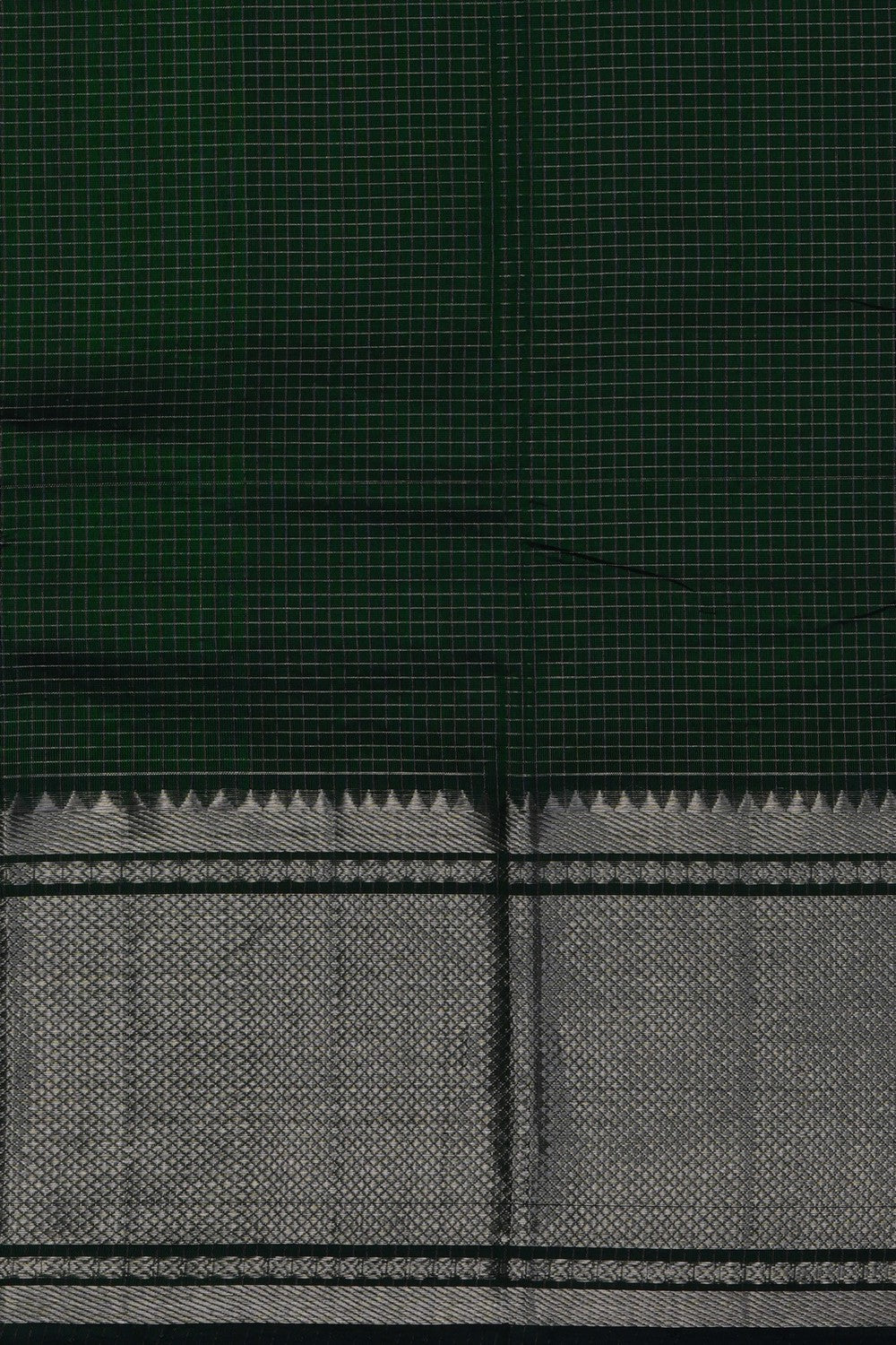 Image of Bottle-Green Mangalgiri Saree