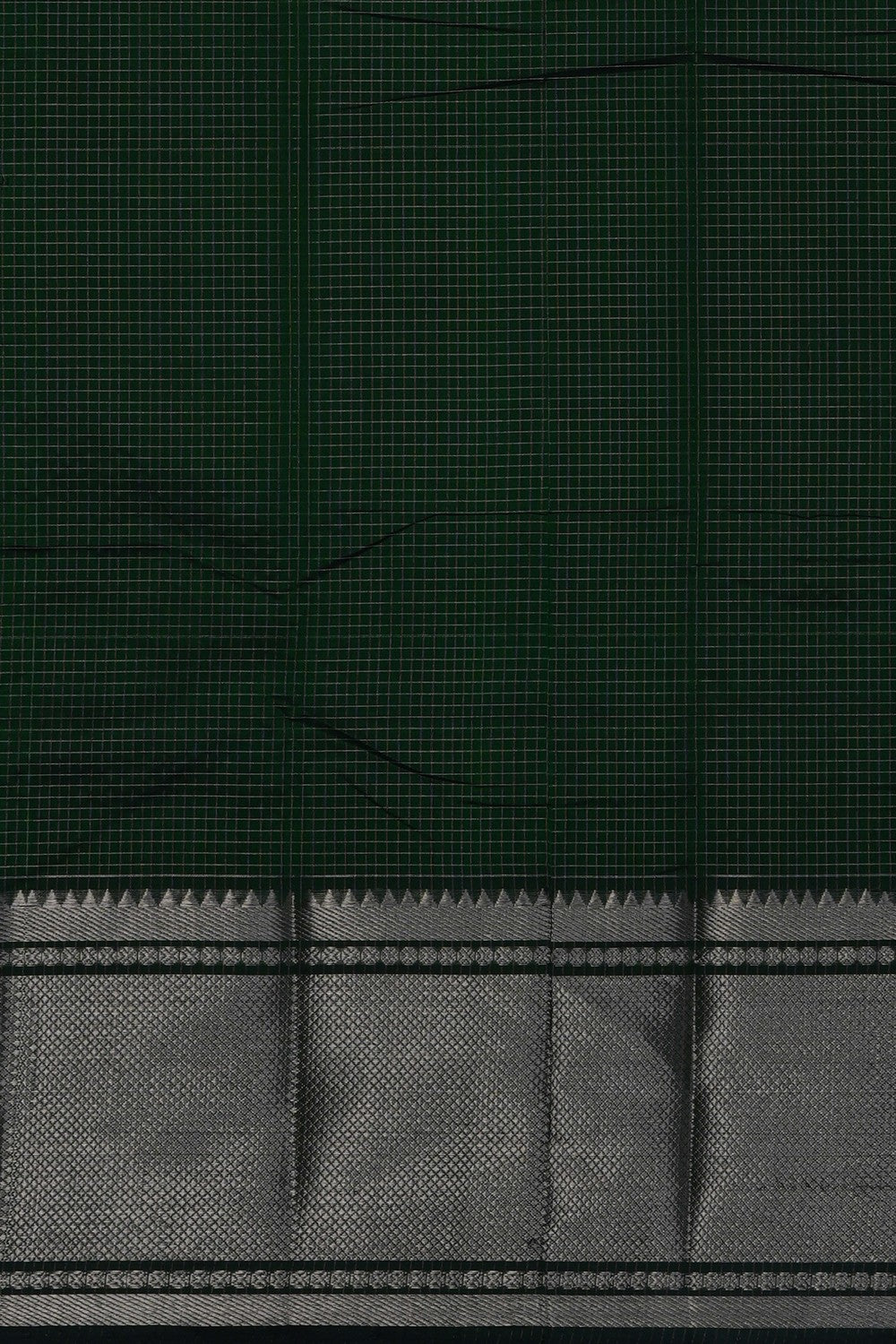 Image of Bottle-Green Mangalgiri Saree