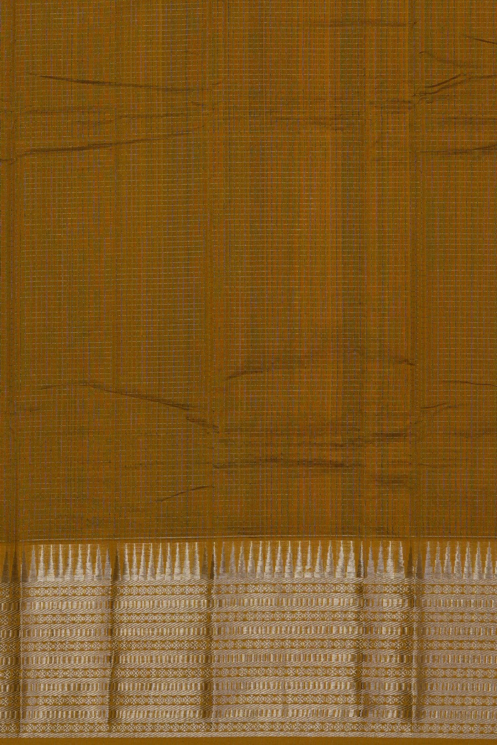 Image of Fenugreek-Yellow Mangalgiri Saree