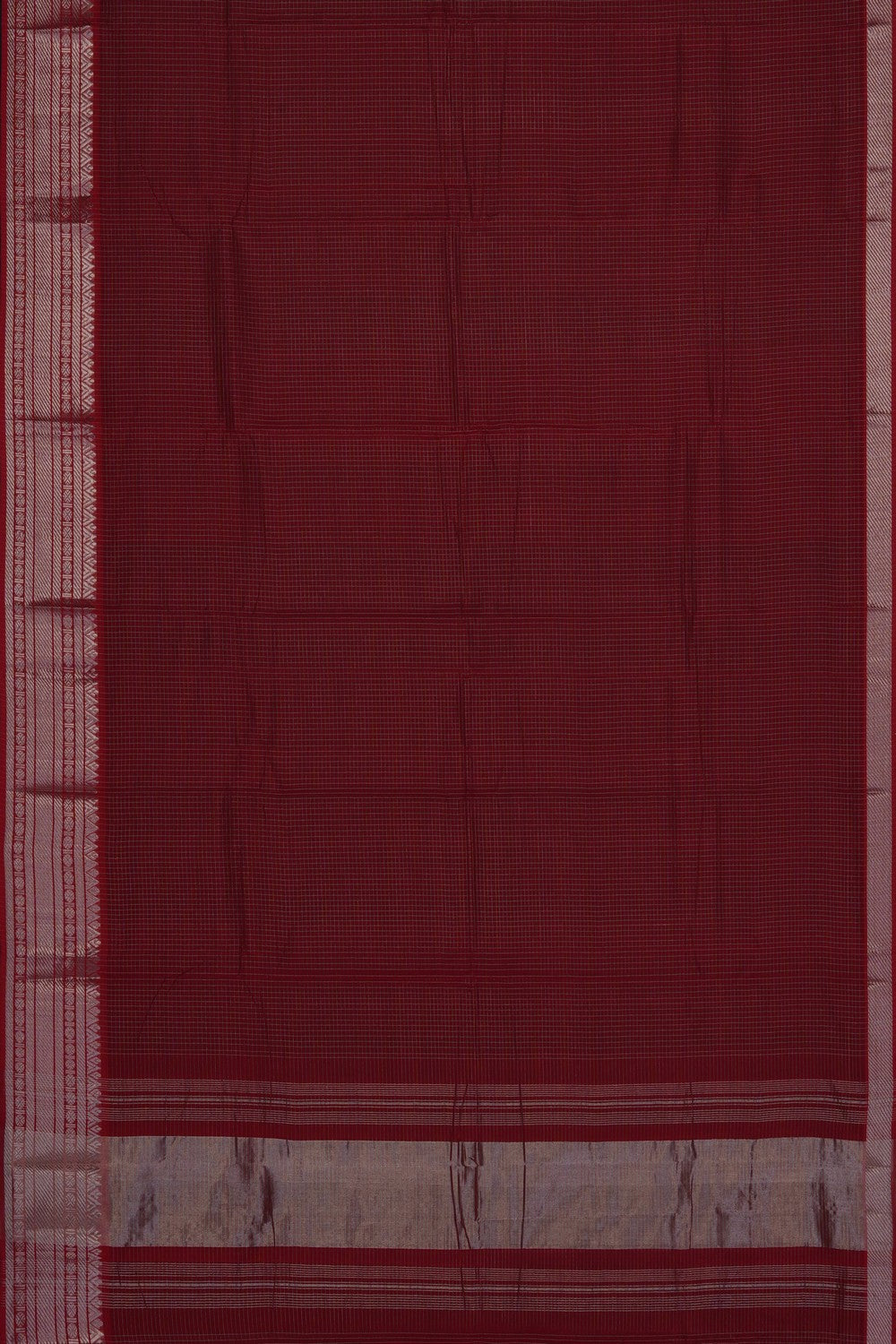 Image of Red Mangalgiri Saree