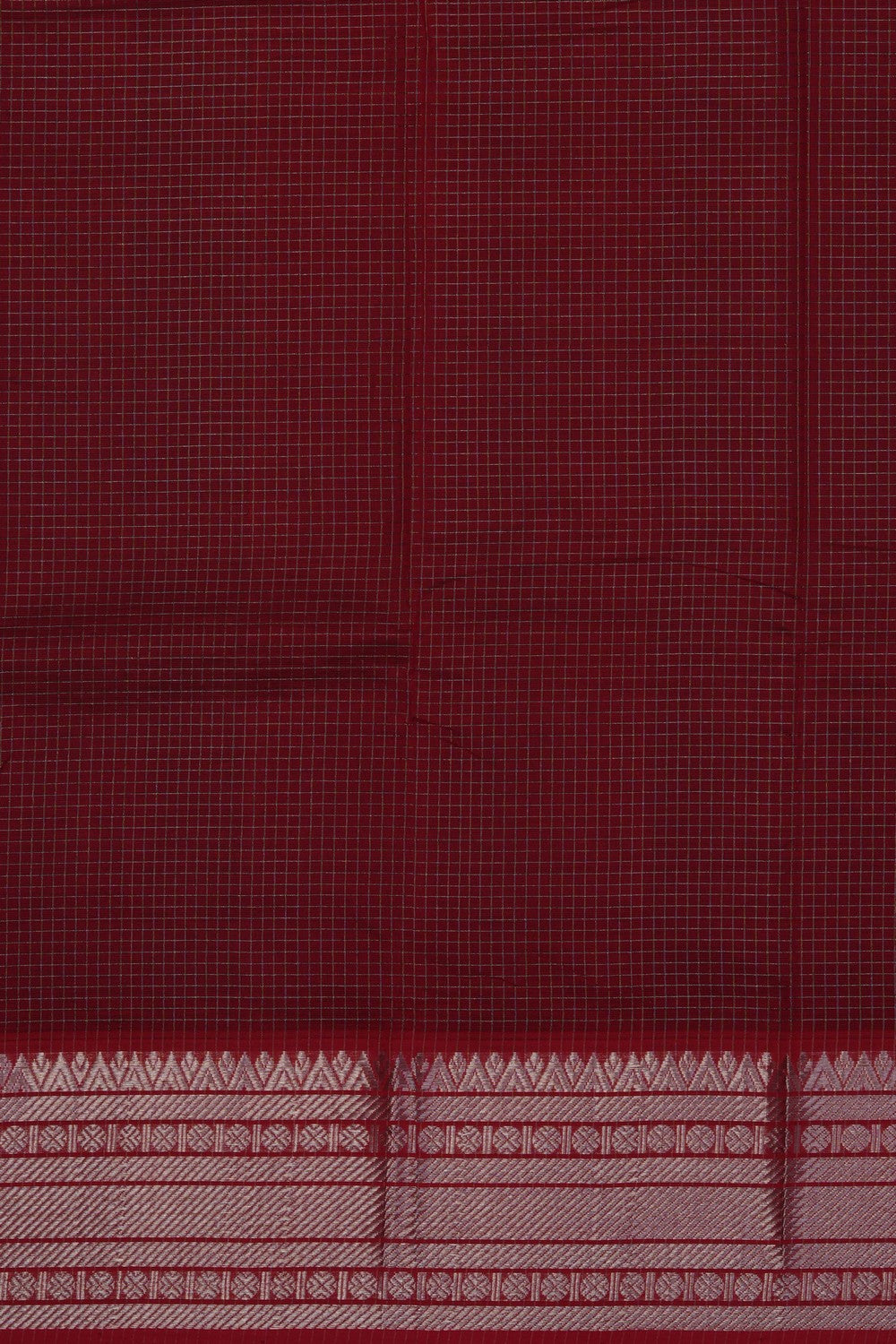 Image of Red Mangalgiri Saree