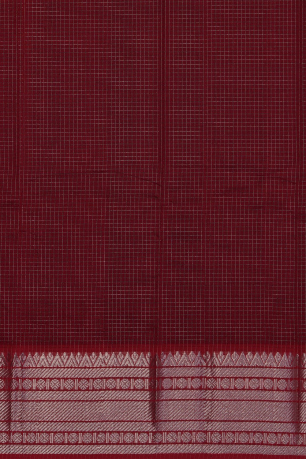 Image of Red Mangalgiri Saree