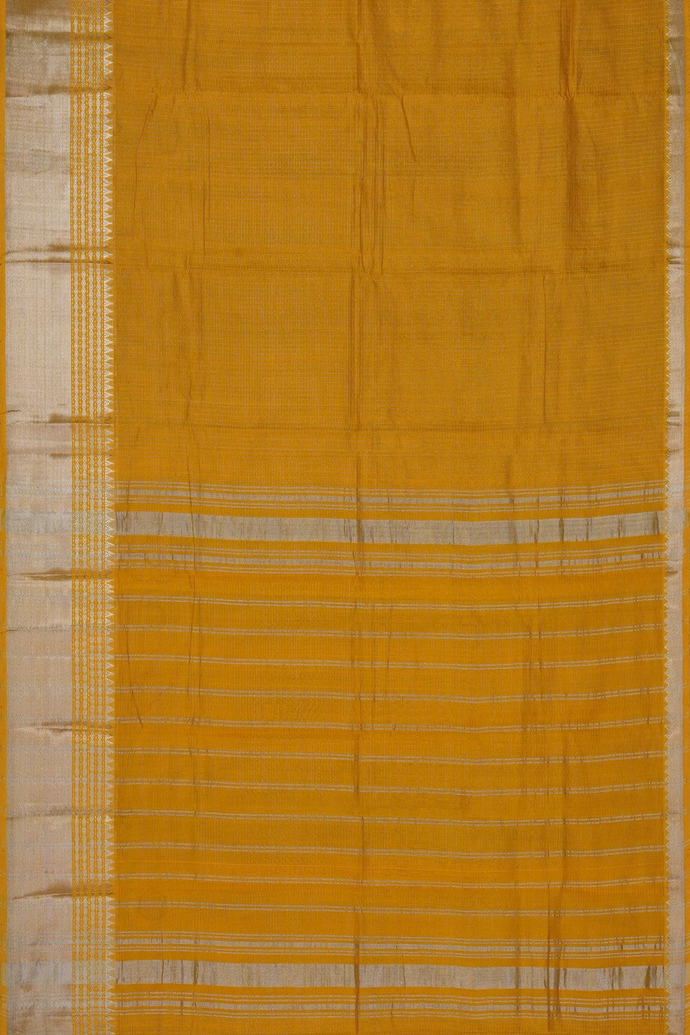Image of Yellow Mangalgiri Saree
