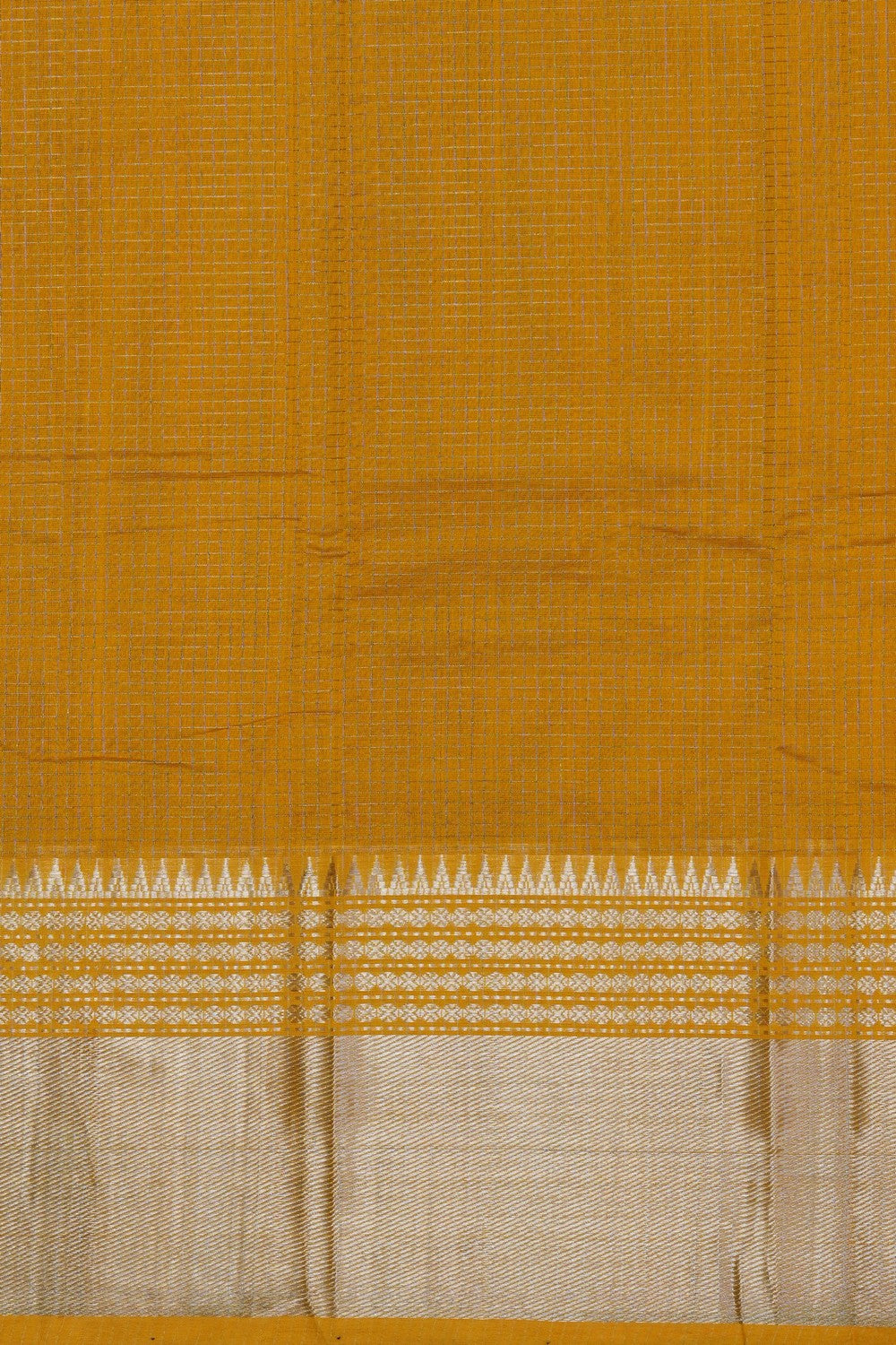 Image of Yellow Mangalgiri Saree