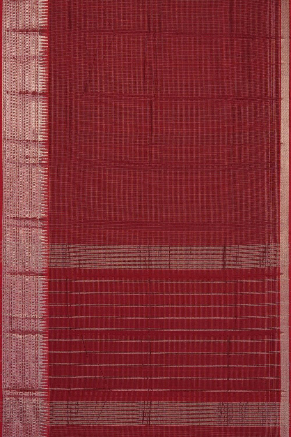 Image of Red Mangalgiri Saree
