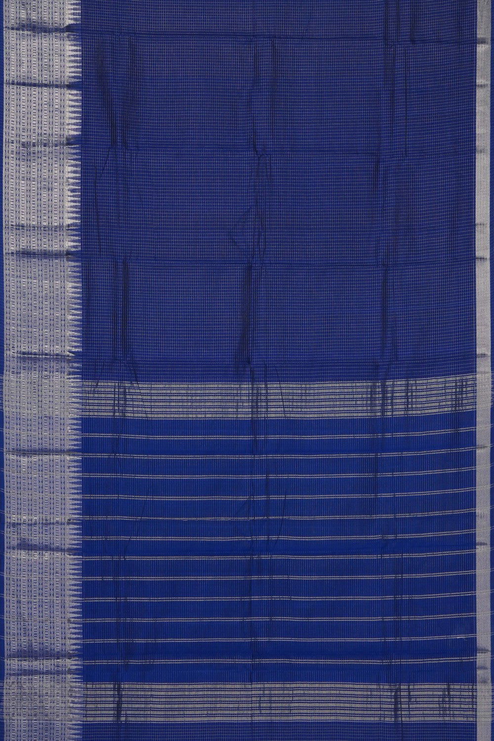 Image of Smoky Blue Mangalgiri Saree