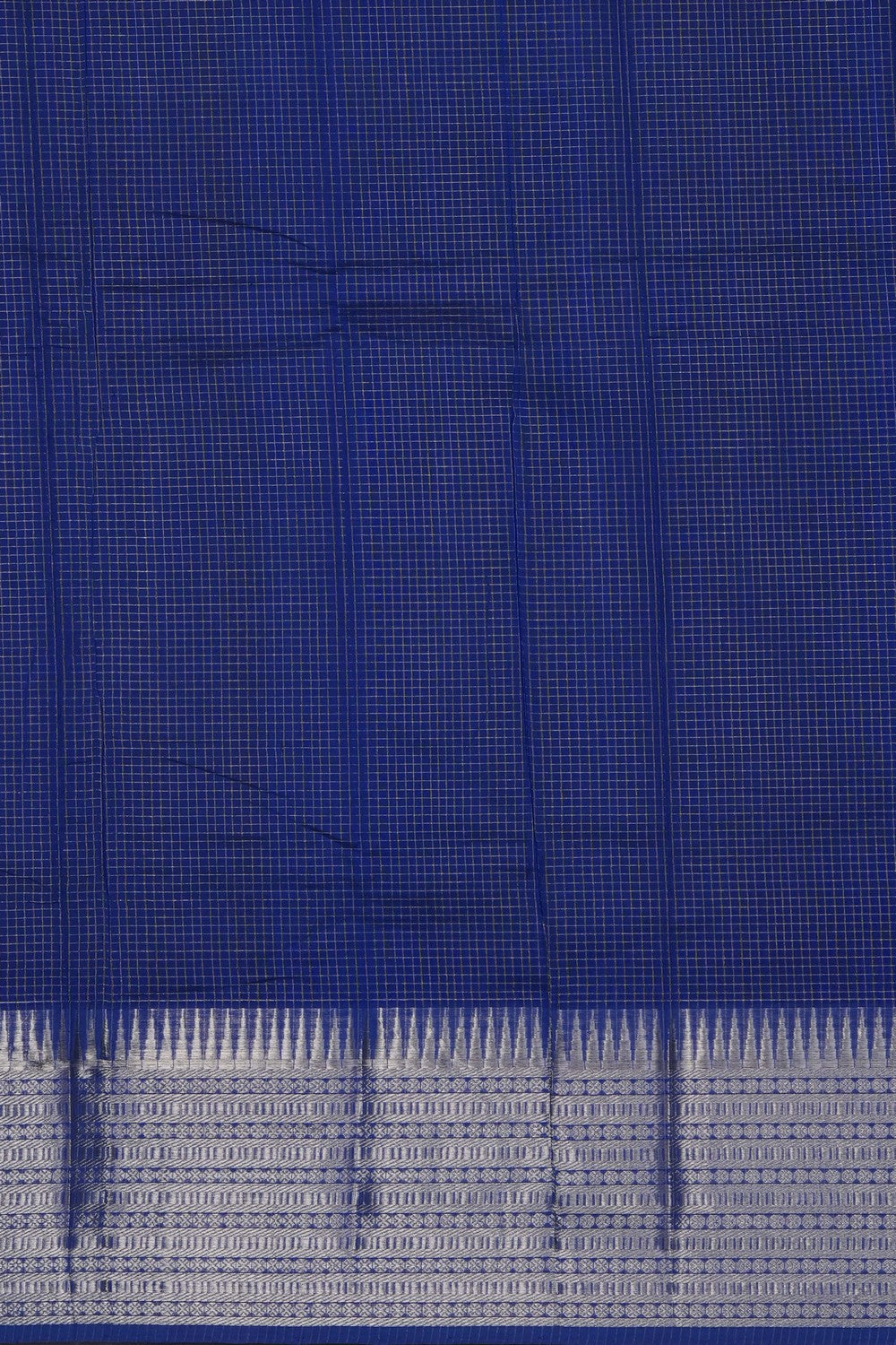 Image of Smoky Blue Mangalgiri Saree