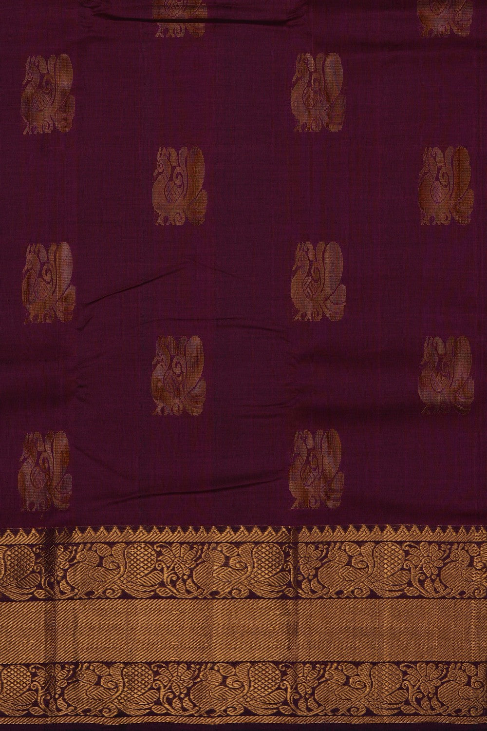 Image of Maroon Mangalgiri Saree