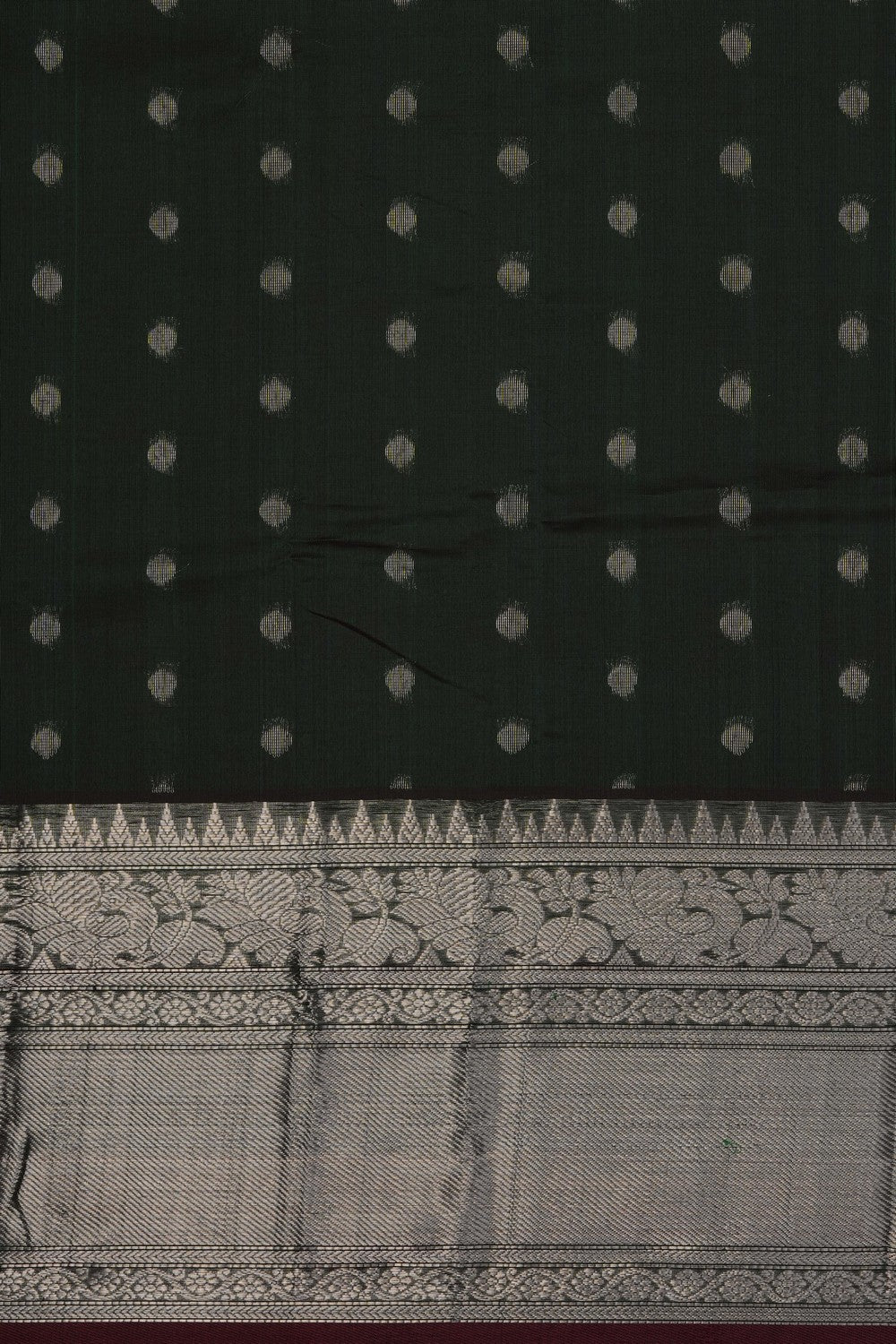 Image of Bottle Green Mangalgiri Saree