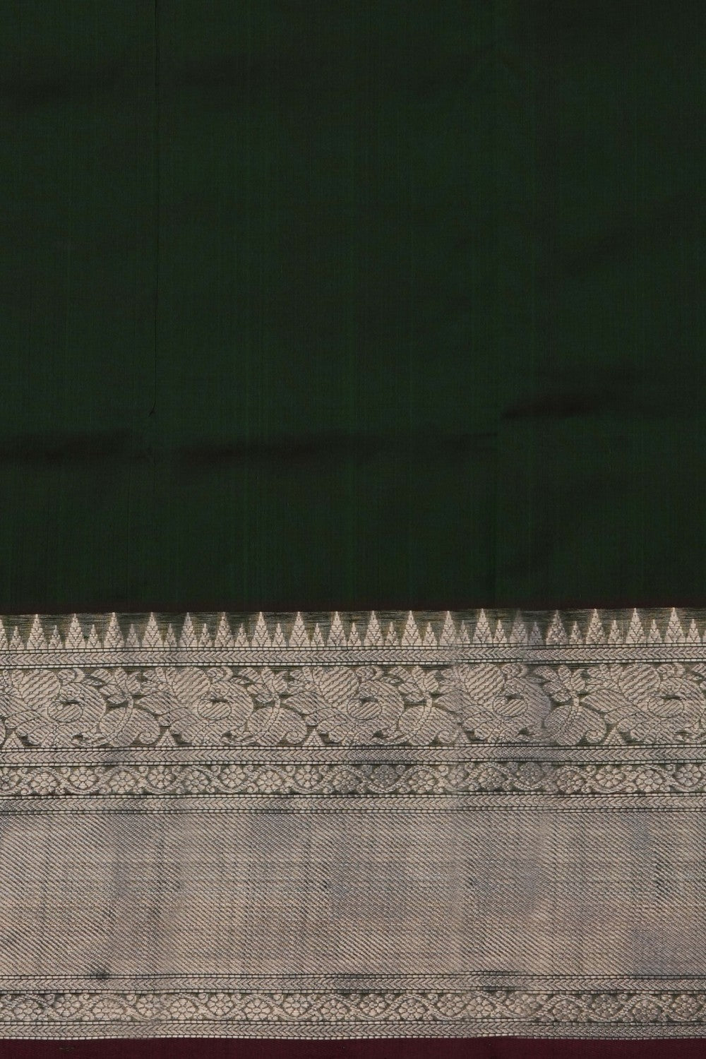 Image of Bottle Green Mangalgiri Saree