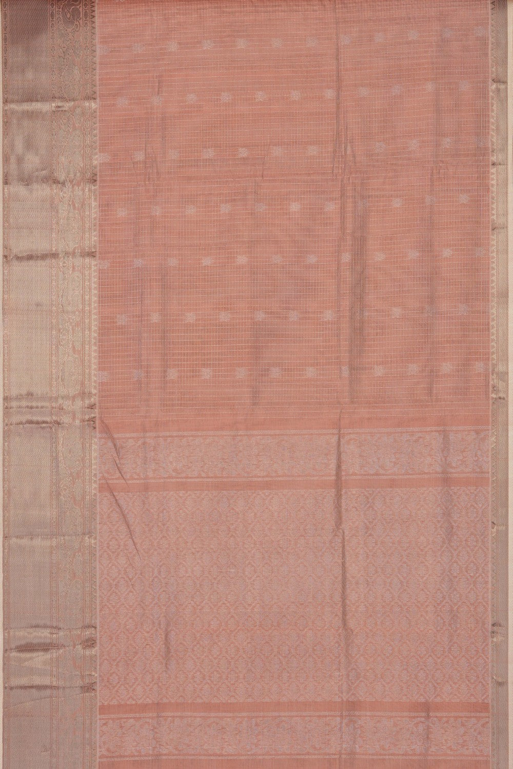 Image of Peach Mangalgiri Saree