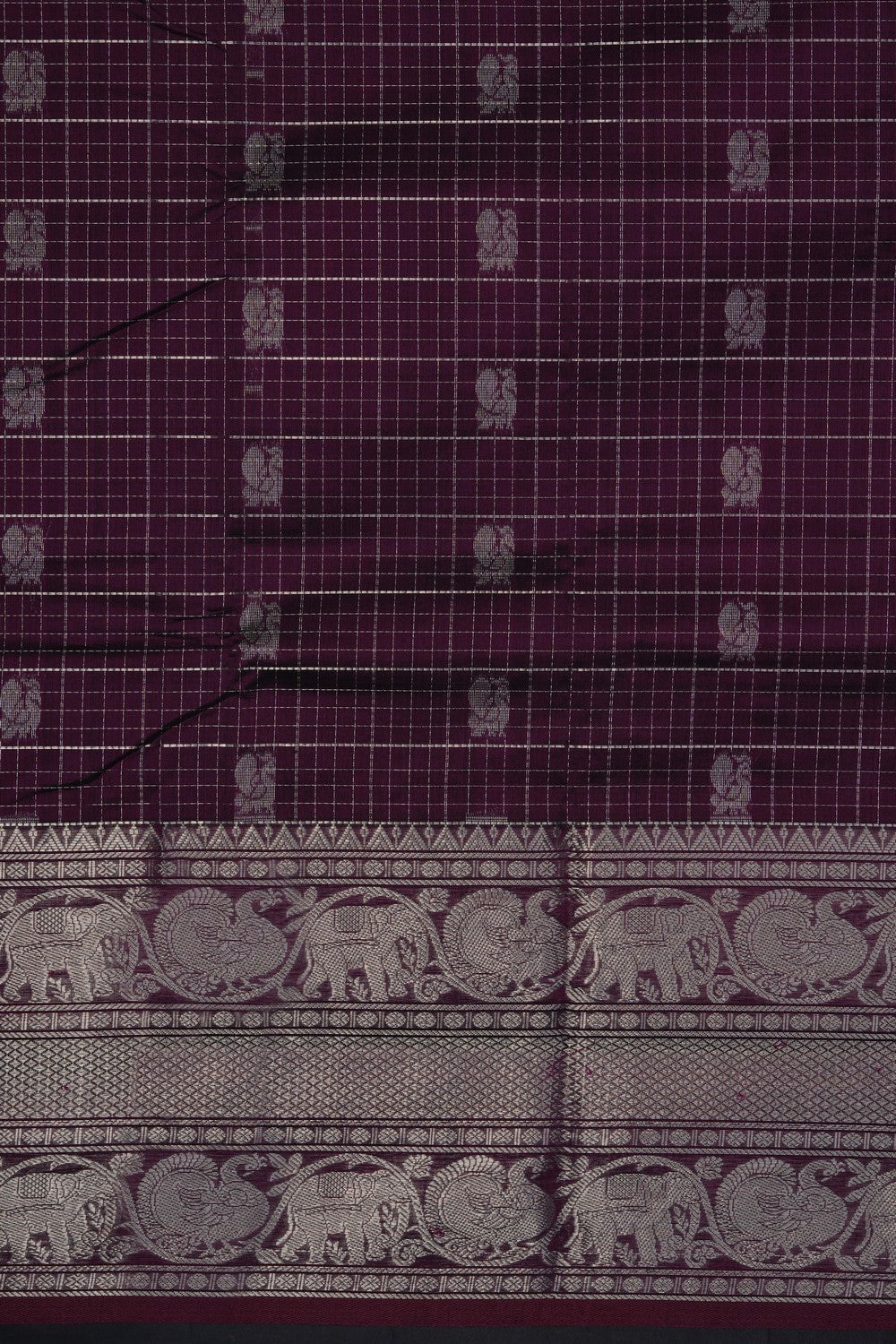 Image of Purple Mangalagiri Silk Saree