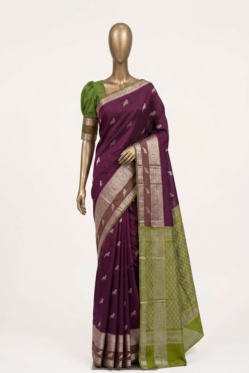 Image of Violet Mangalgiri Saree