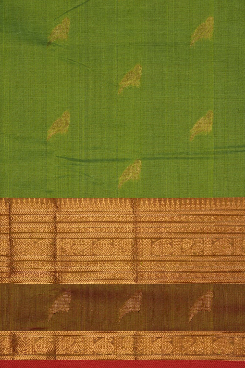 Image of Green Mangalgiri Saree