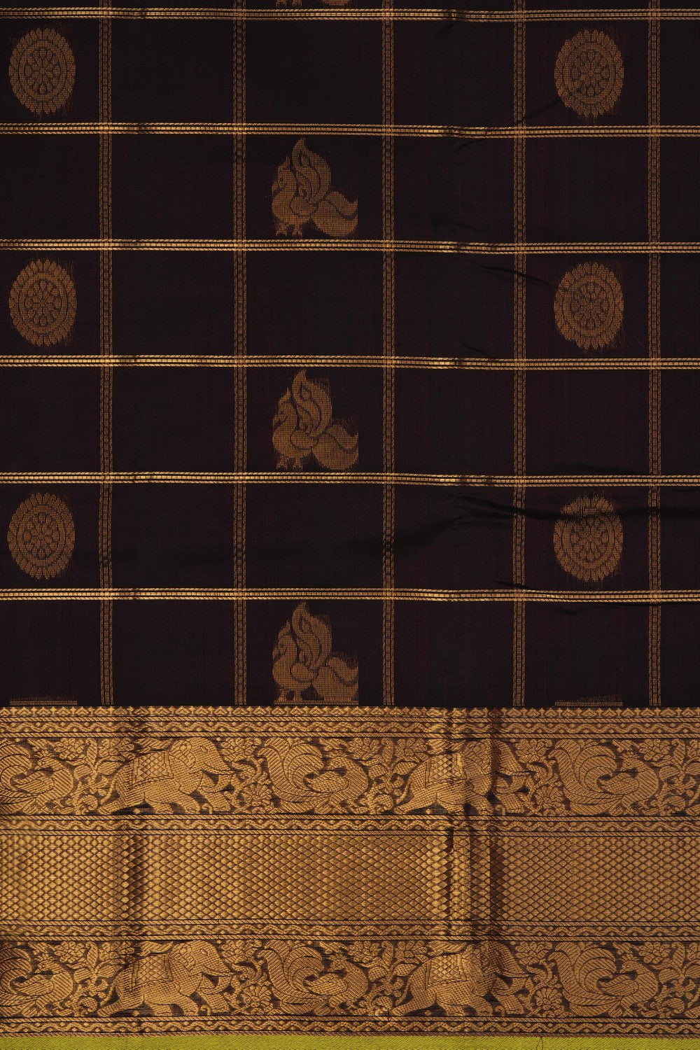 Image of Brown Mangalgiri Saree