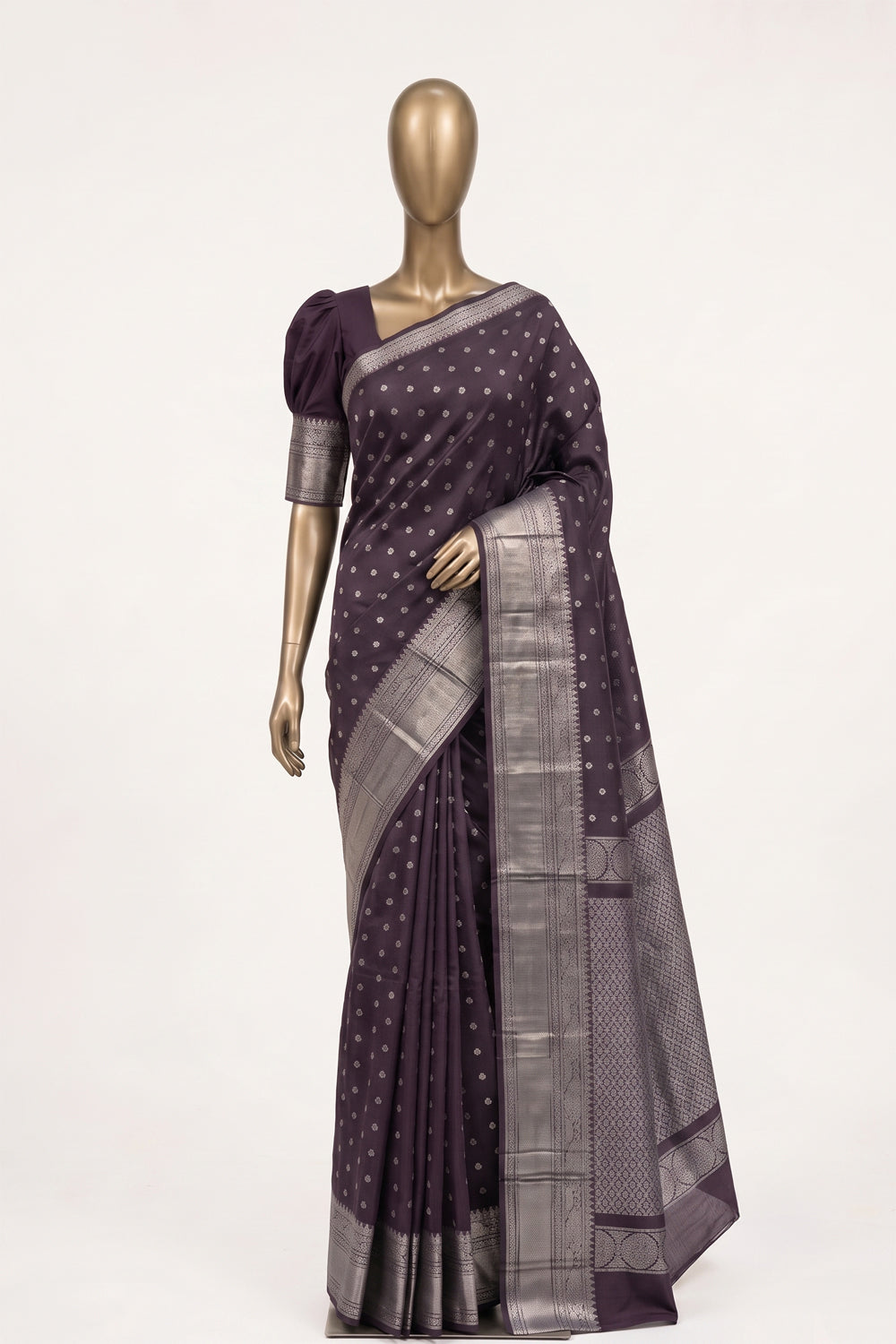 Image of Mauve Mangalgiri Saree