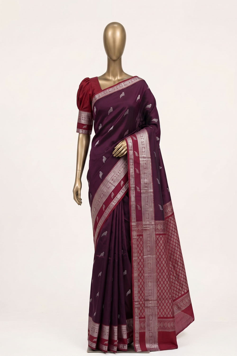 Image of Violet Mangalgiri Saree