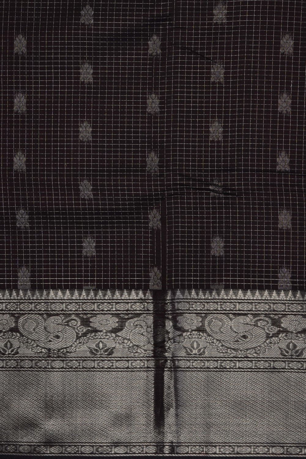 Image of Brown Mangalgiri Silk Saree