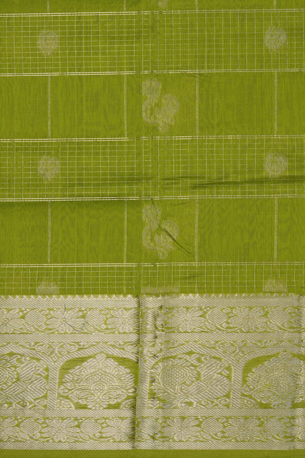 Image of Green Mangalgiri Saree