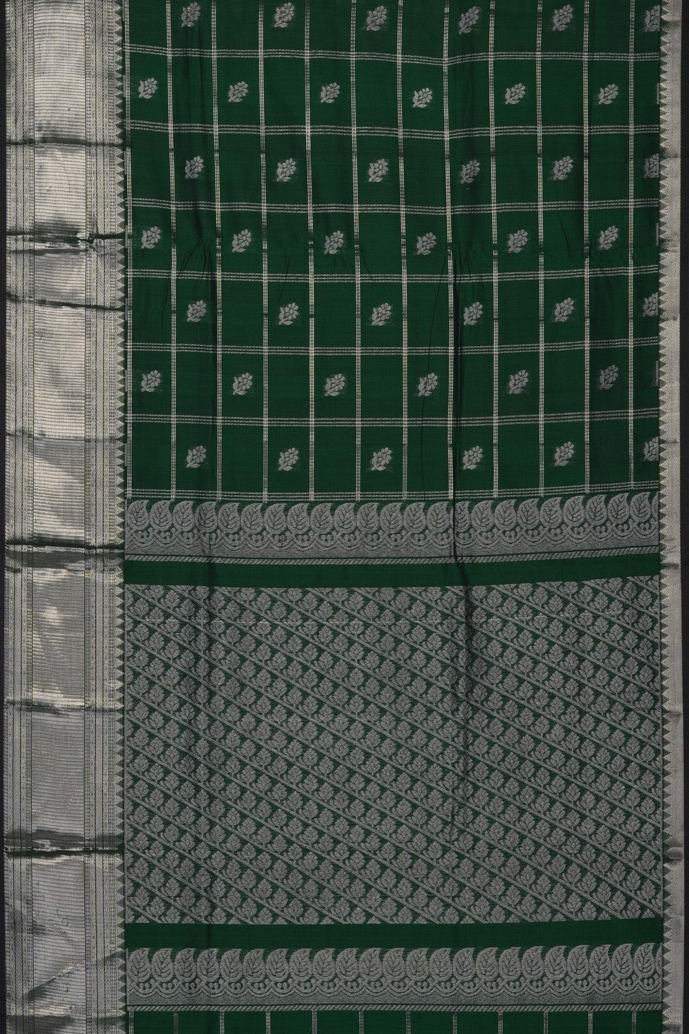 Image of Green Mangalgiri Saree