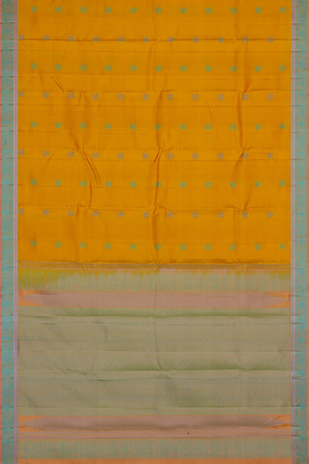Image of Yellow Kanjivaram Silk Saree