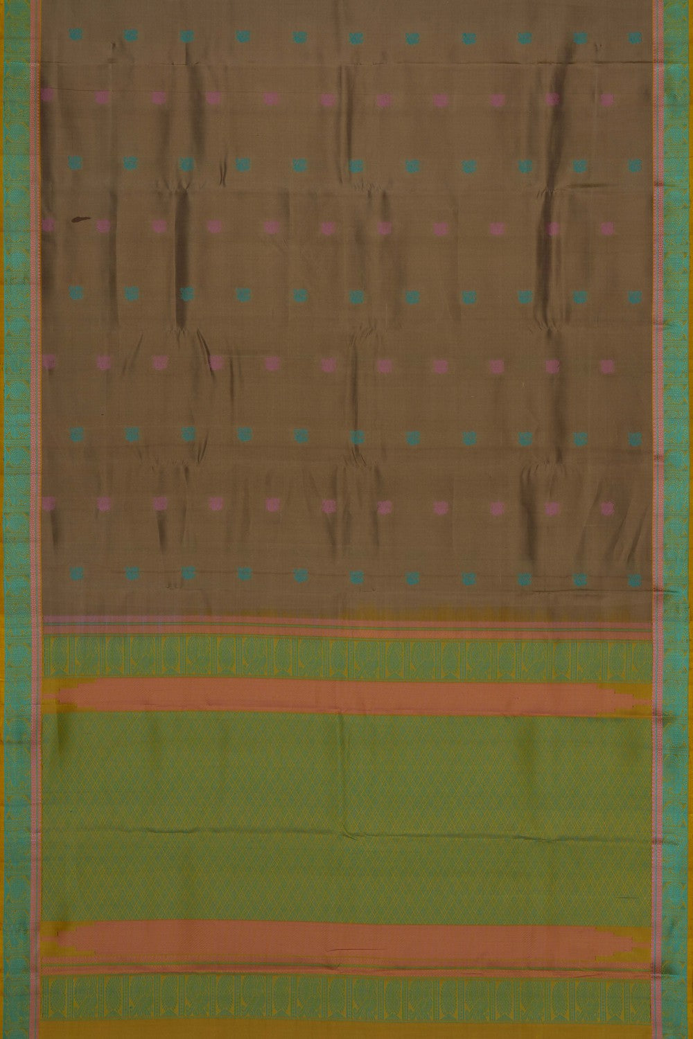 Image of Beige Kanjivaram Silk Saree