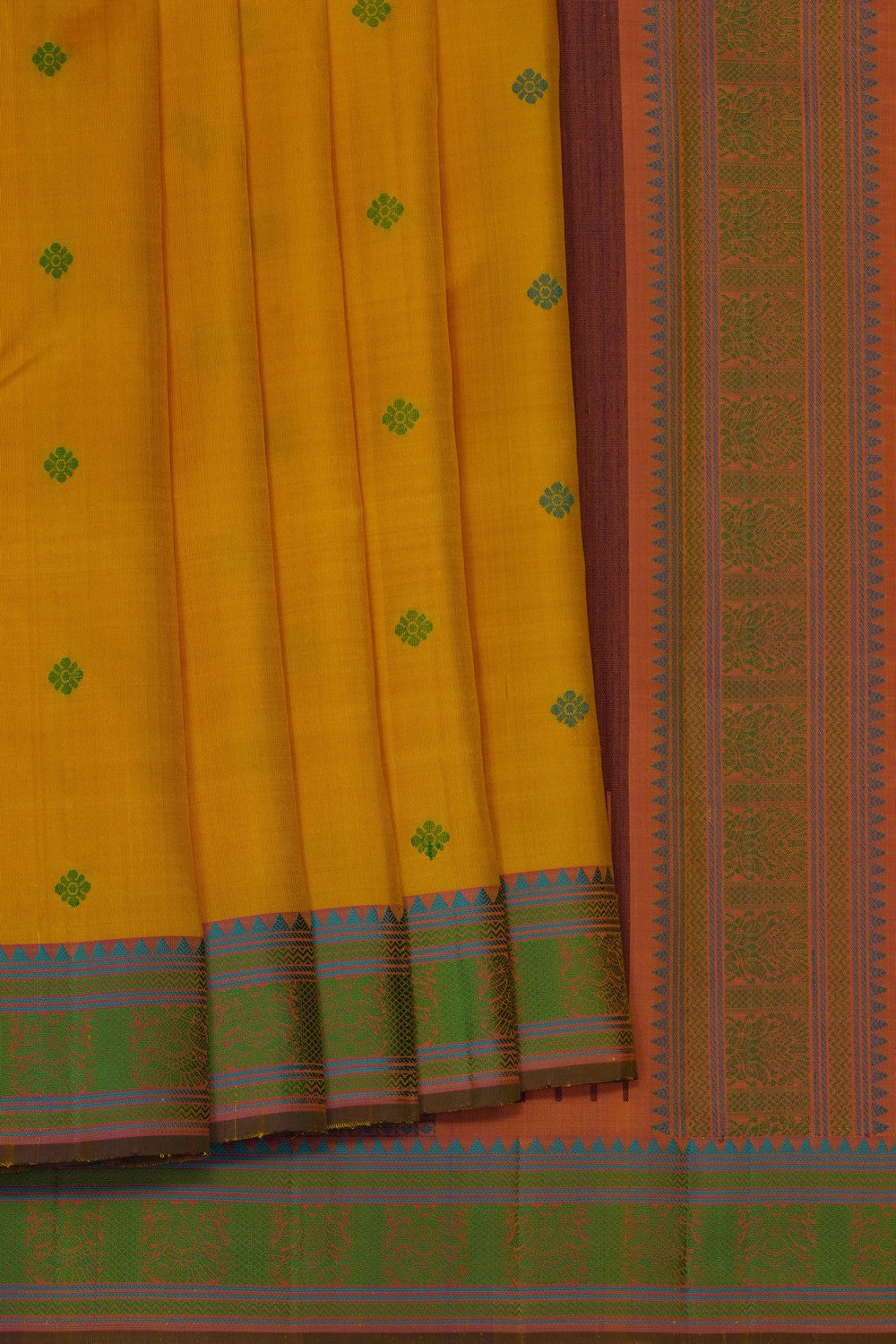Image of Yellow Kanjivaram Silk Saree