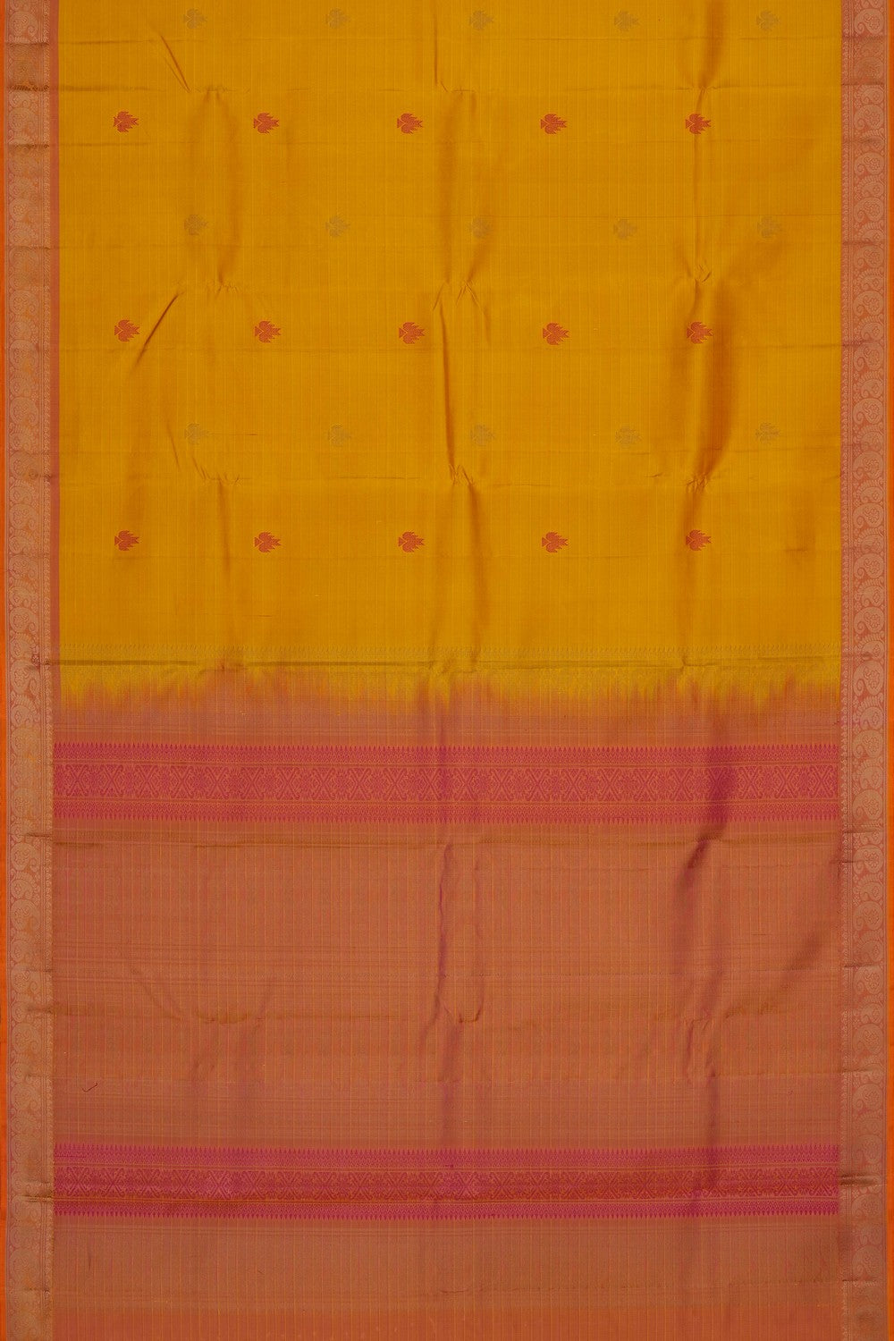 Image of Yellow Kanjivaram Silk Saree