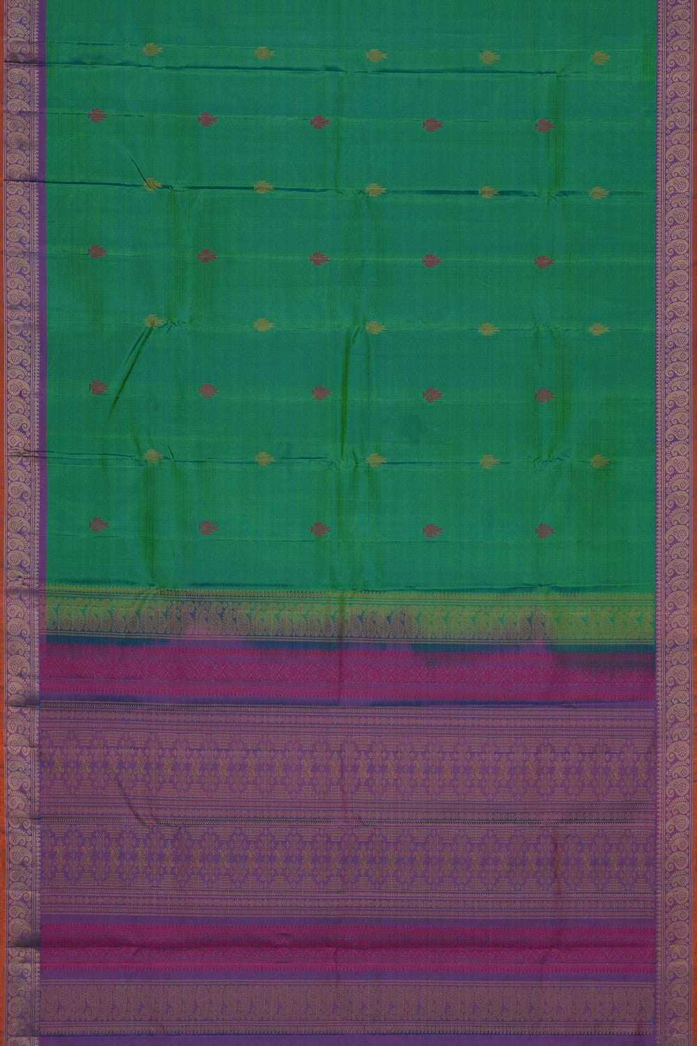 Image of Green Kanjivaram Silk Saree