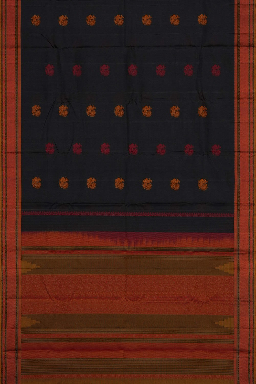 Image of Black Kanjivaram Silk Saree