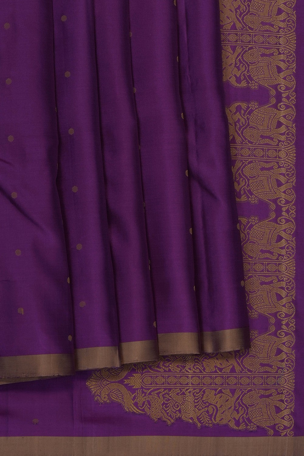 Image of Purple Kanjivaram Silk Saree