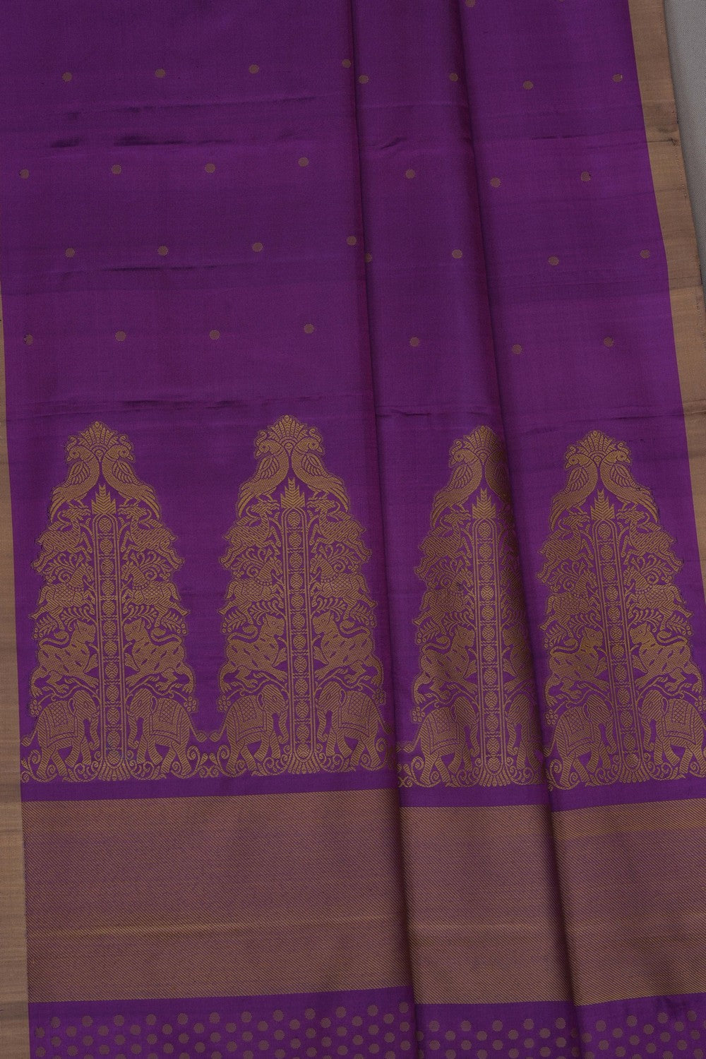 Image of Purple Kanjivaram Silk Saree