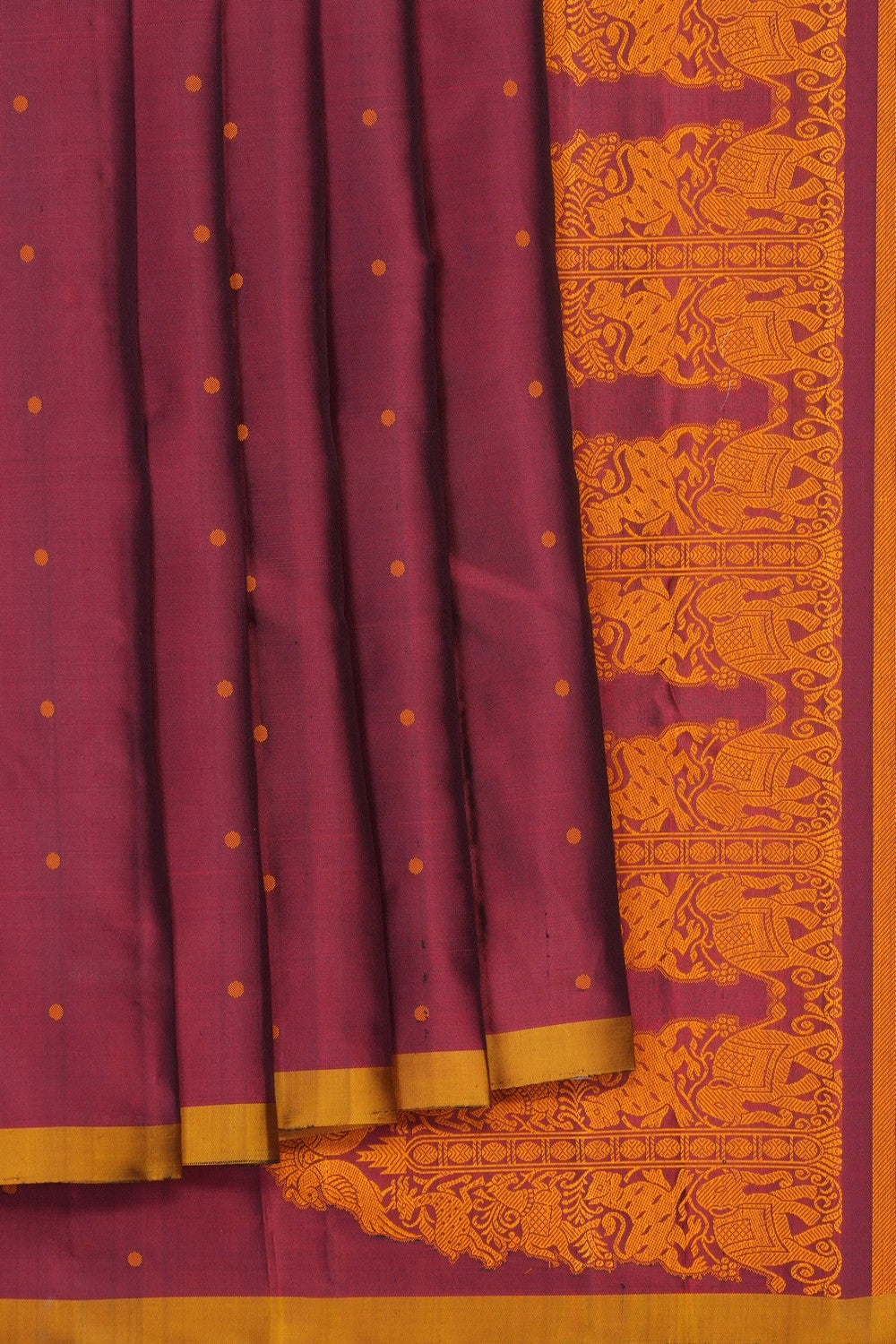 Image of Maroon Kanjivaram Silk Saree