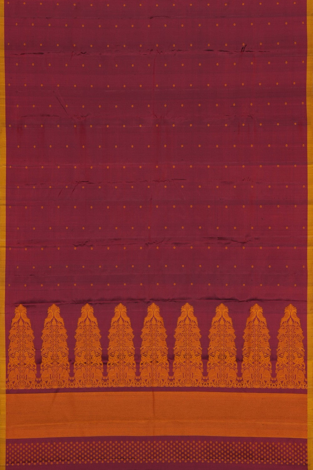 Image of Maroon Kanjivaram Silk Saree