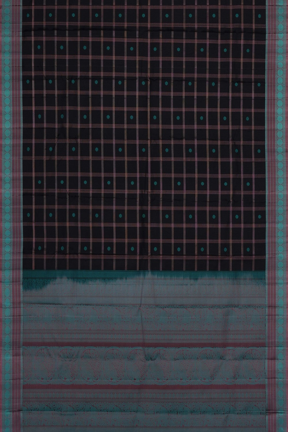 Image of Black Kanjivaram Silk Saree