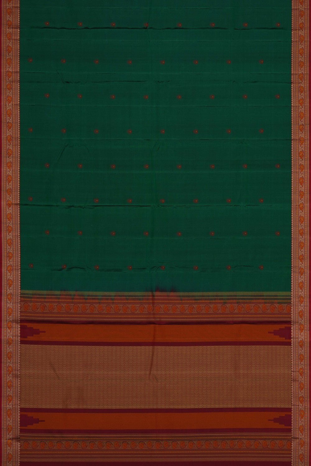 Image of Green Kanjivaram Silk Saree