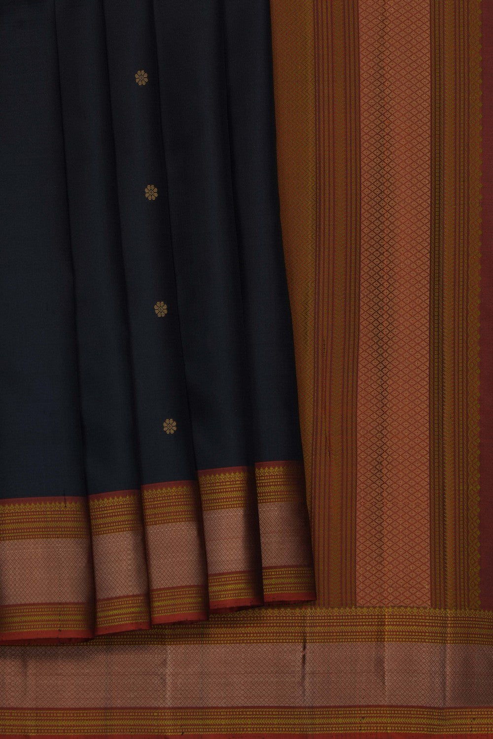 Image of Black Kanjivaram Silk Saree